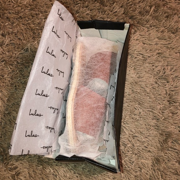 LuLus Marnie Chestnut Brown Vegan Leather Peep-toe Espadrille Slide Sandals SZ 8 - Picture 8 of 8